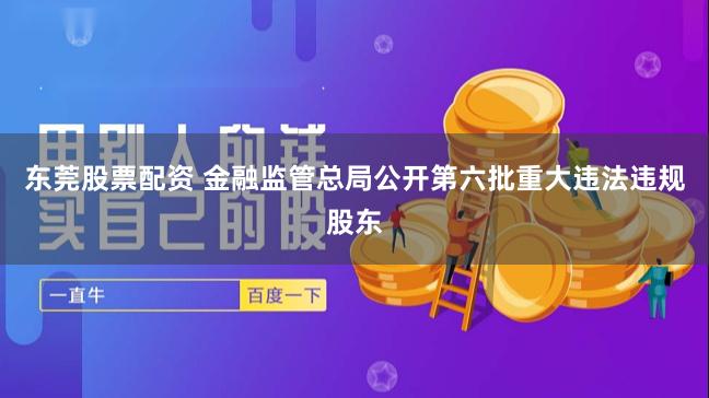 东莞股票配资 金融监管总局公开第六批重大违法违规股东